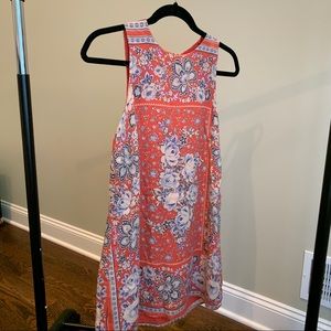 floral dress with open back